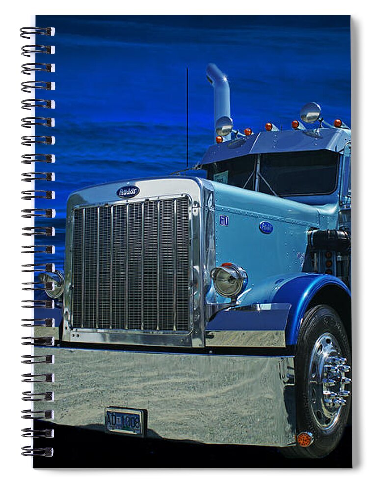 Peterbilt Spiral Notebook featuring the photograph Midnight Peterbilt by Randy Harris