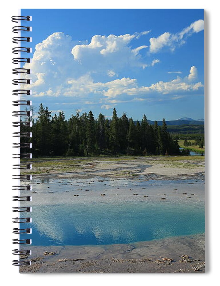 Midway Geyser Basin Spiral Notebook featuring the photograph Midway Geyser Basin by Lisa Billingsley