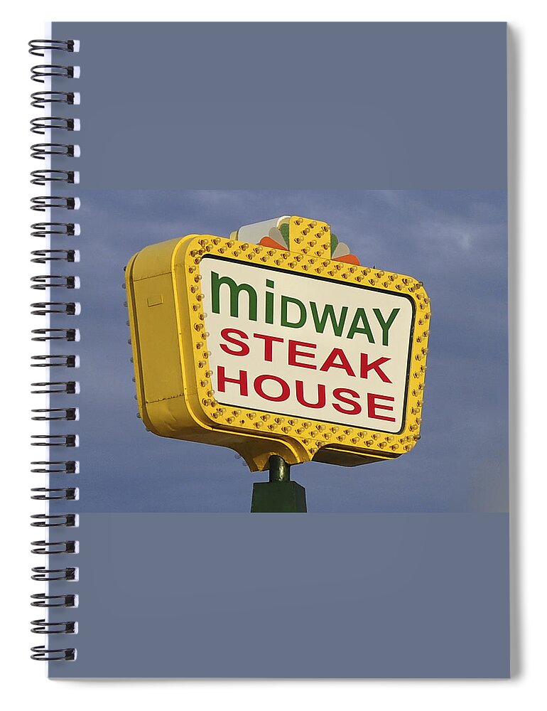 Midway Seaside Heights Boardwalk Nj Spiral Notebook featuring the photograph Midway Seaside Heights Boardwalk NJ by Terry DeLuco
