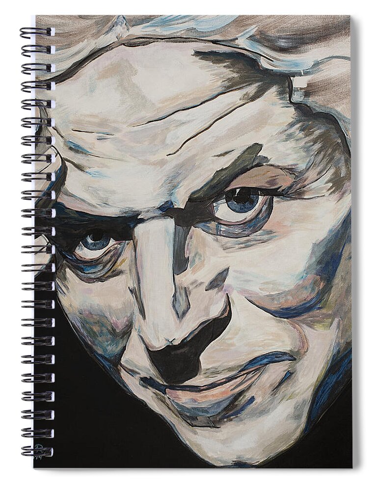Robert Palmer Spiral Notebook featuring the painting Might as Well Face It by Christel Roelandt