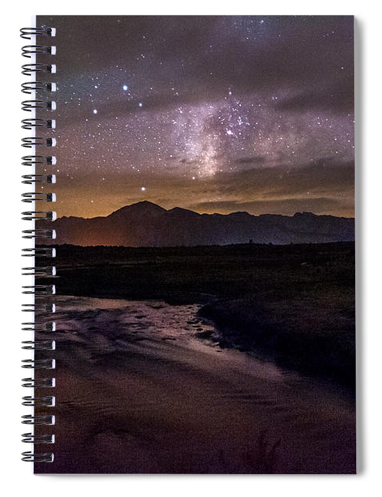 California Spiral Notebook featuring the photograph Milky Way at Hot Creek by Cat Connor