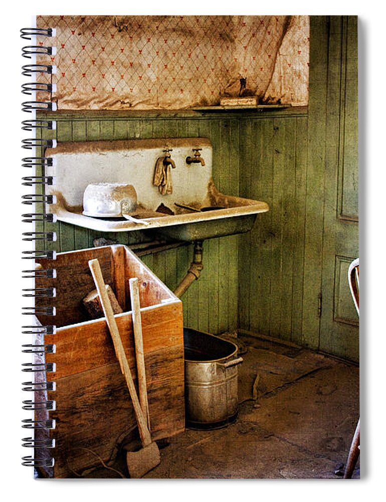 Bodie Spiral Notebook featuring the photograph Miller Kitchen by Lana Trussell