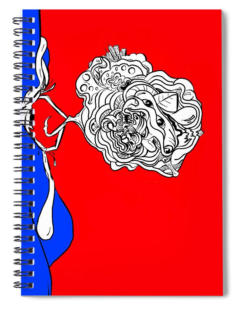 Face Spiral Notebook featuring the digital art Mineds Eye by Craig Tilley