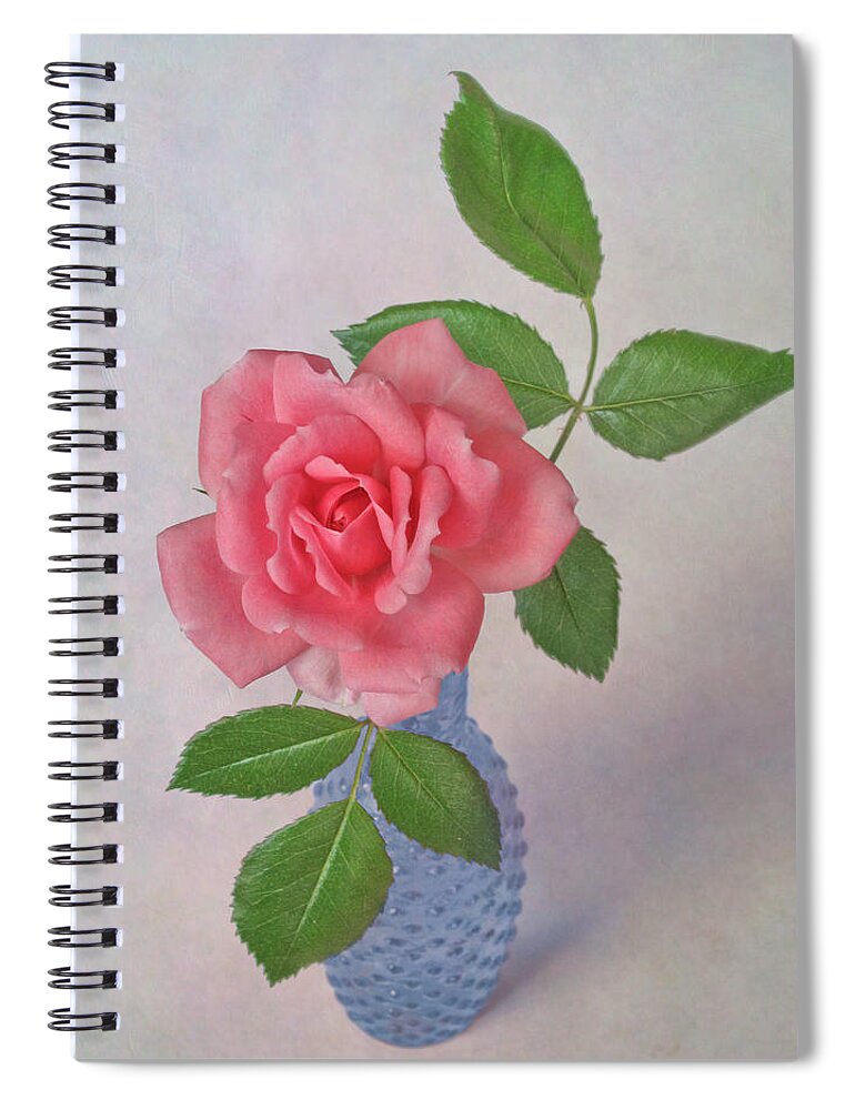Miniature Rose Spiral Notebook featuring the photograph Miniature Rose III by David and Carol Kelly