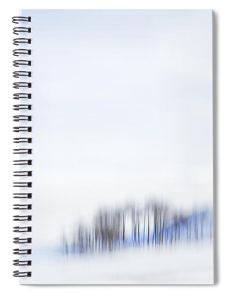 Minimalism Spiral Notebook featuring the photograph Minimal Trees by Theresa Tahara