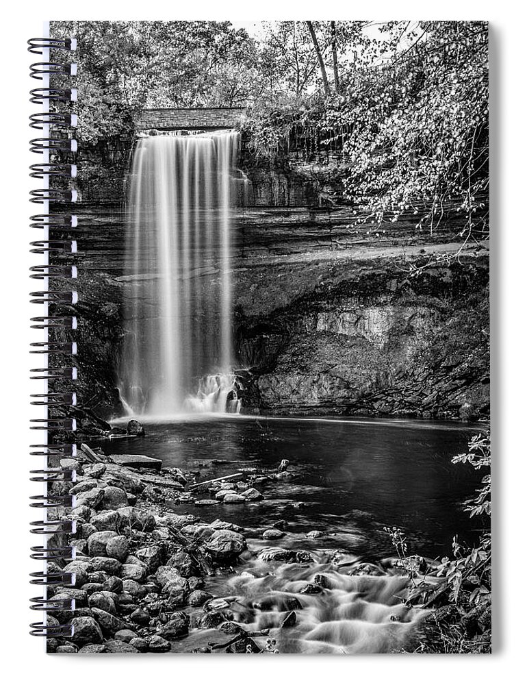 Minnehaha Spiral Notebook featuring the photograph Minnehaha Falls by Paul Freidlund