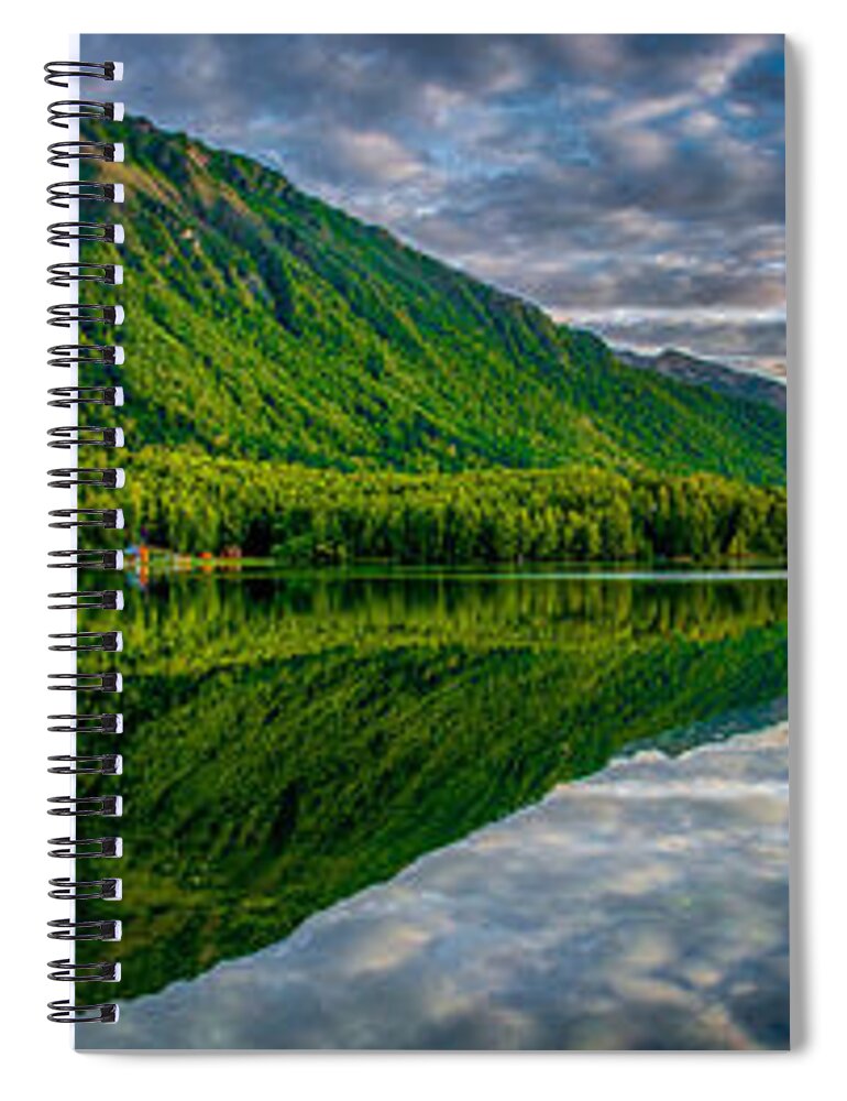 Mirror Spiral Notebook featuring the photograph Mirror Lake by Andrew Matwijec