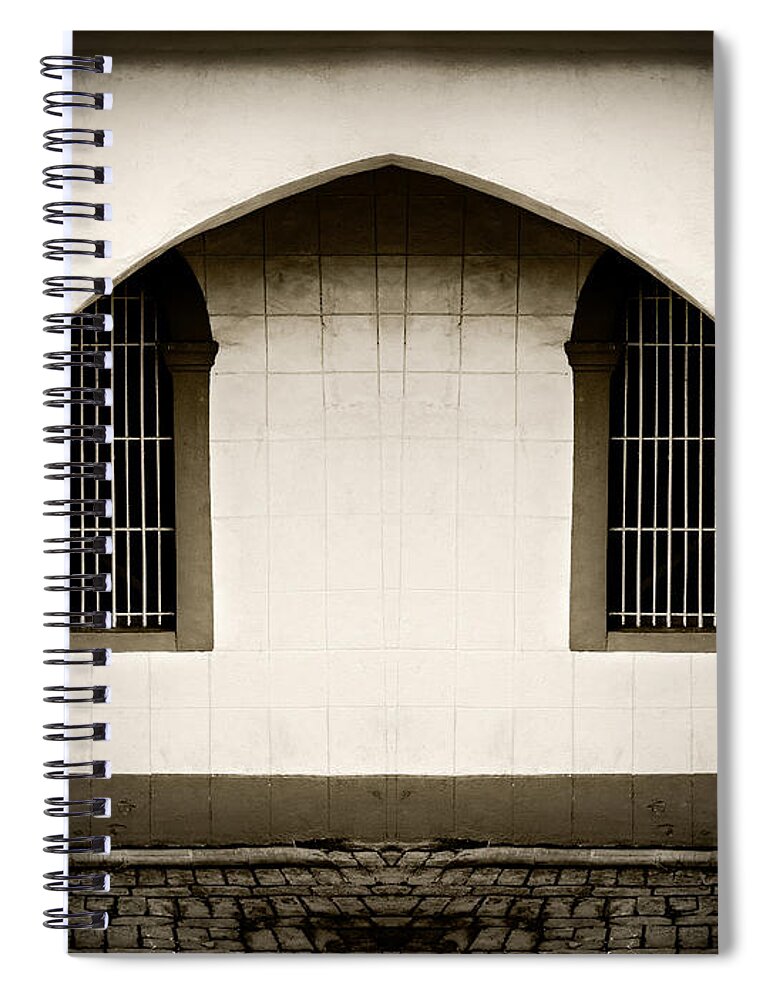 Arch Spiral Notebook featuring the photograph Mirrored Arch by Michael Arend