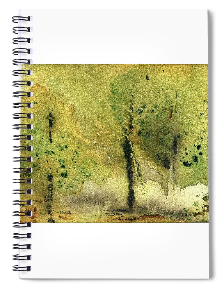 Watercolor Spiral Notebook featuring the painting Mist and Morning by Peter Senesac