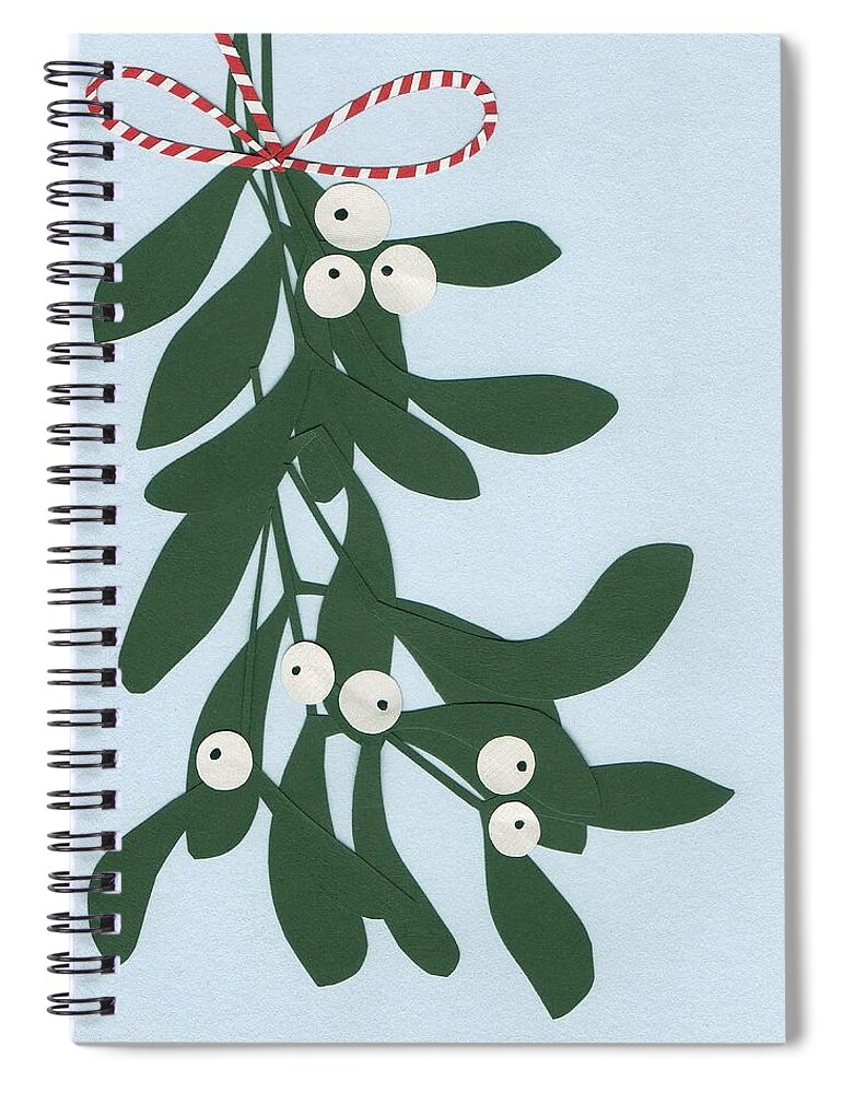 Mistletoe Spiral Notebook featuring the painting Mistletoe by Isobel Barber