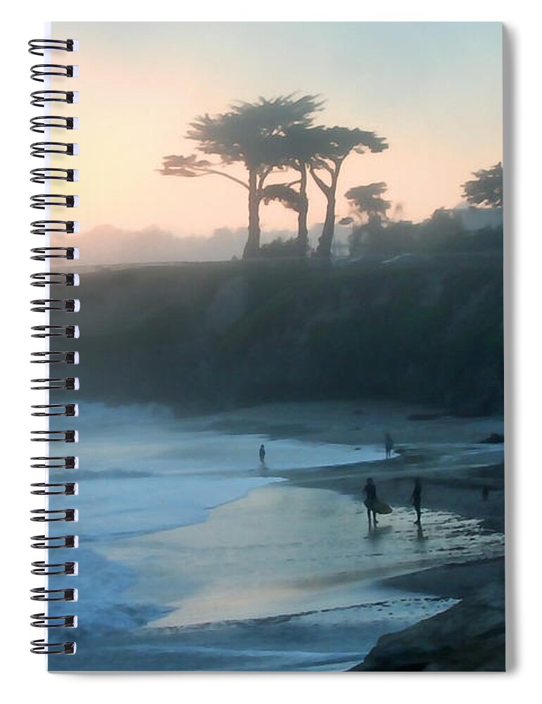 Santa Cruz Spiral Notebook featuring the photograph Misty Santa Cruz by Art Block Collections