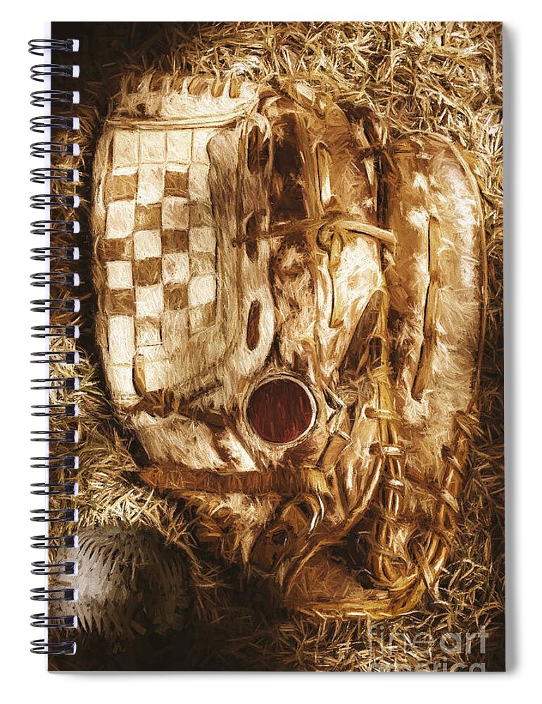 Sport Spiral Notebook featuring the photograph Mitts and squiggles by Jorgo Photography