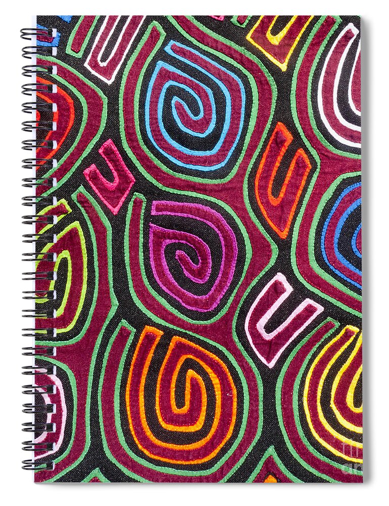 Mola Spiral Notebook featuring the photograph Mola Art by Heiko Koehrer-Wagner