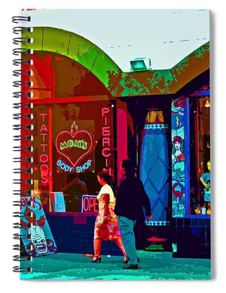 San Francisco Spiral Notebook featuring the photograph Moms Body Shop by Joseph Coulombe