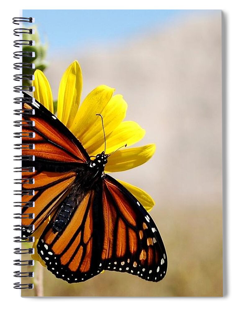 Dakota Spiral Notebook featuring the photograph Monarch of the Badlands by Greni Graph