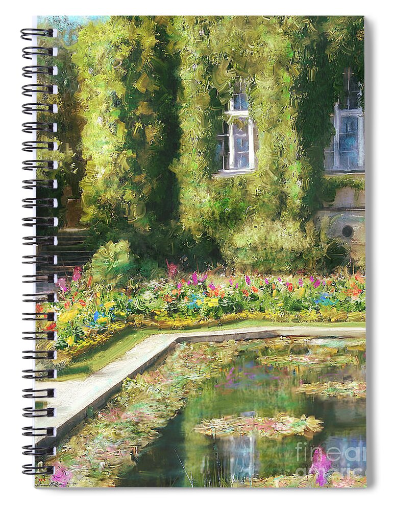 By Danella Students Spiral Notebook featuring the painting Monet Hommage 1 by Theo Danella