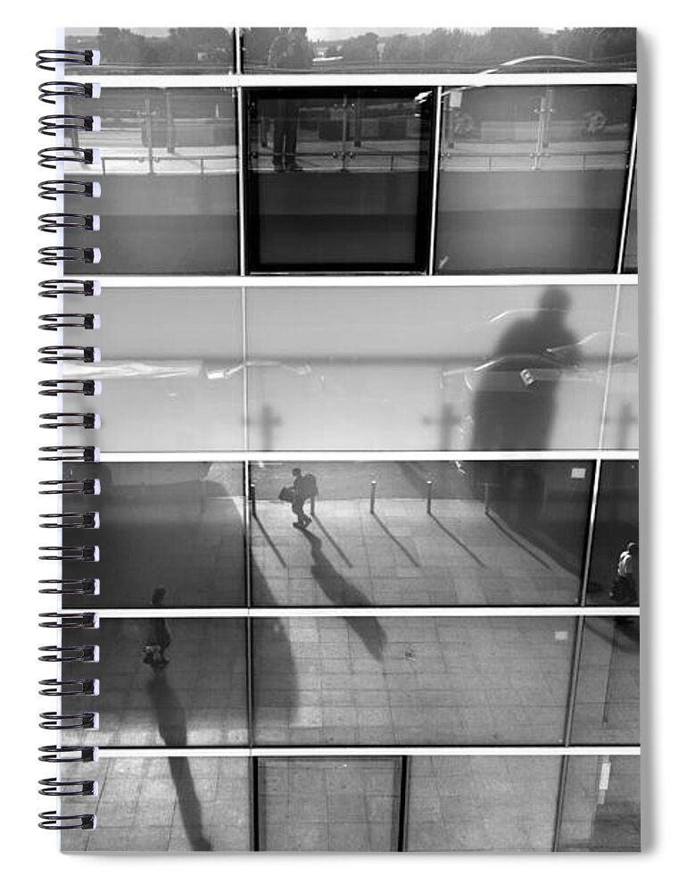 Alone Spiral Notebook featuring the photograph Monochrome Reflection by Stelios Kleanthous