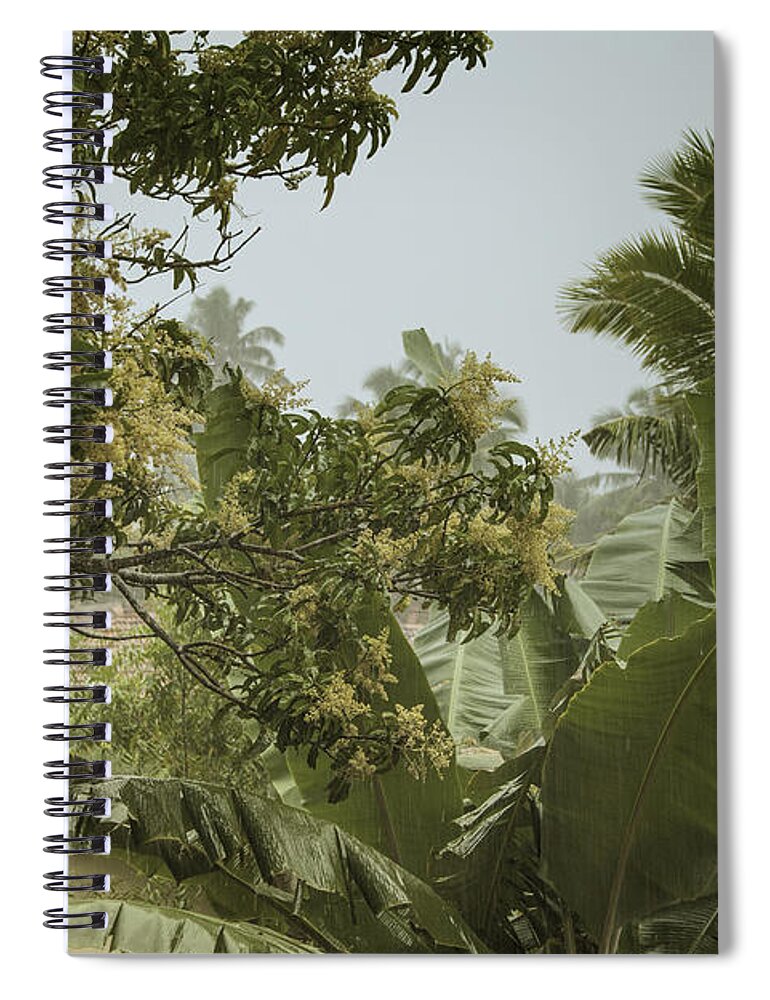 Coco Spiral Notebook featuring the photograph Monsoon Rains in Sri Lanka by Gina Koch