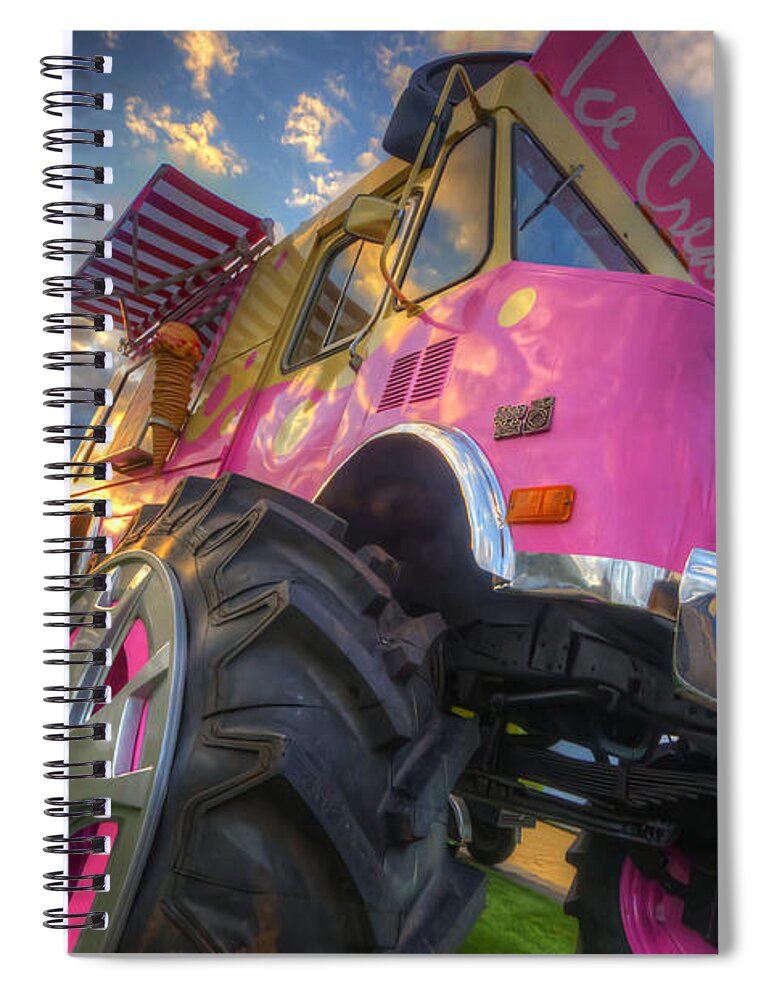 Yhun Suarez Spiral Notebook featuring the photograph Monster Ice Cream Truck by Yhun Suarez