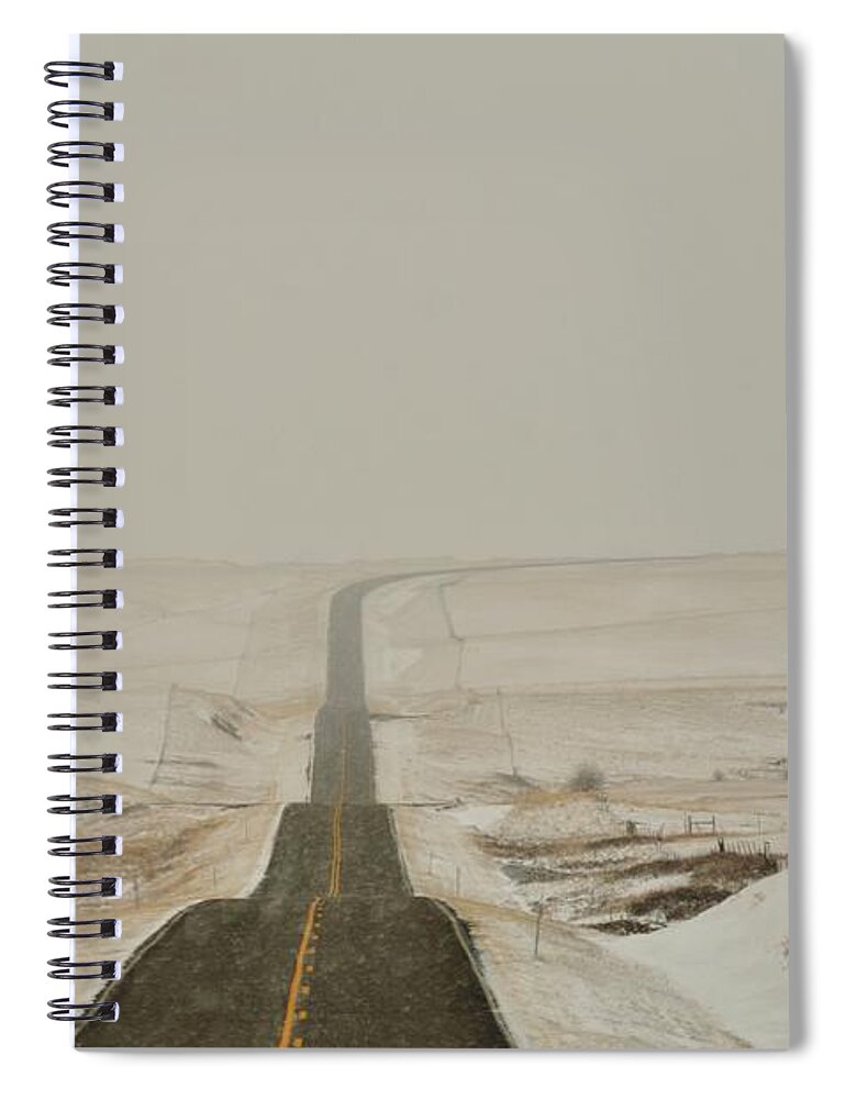 Highway Spiral Notebook featuring the photograph Montana Highway 3 by Kae Cheatham