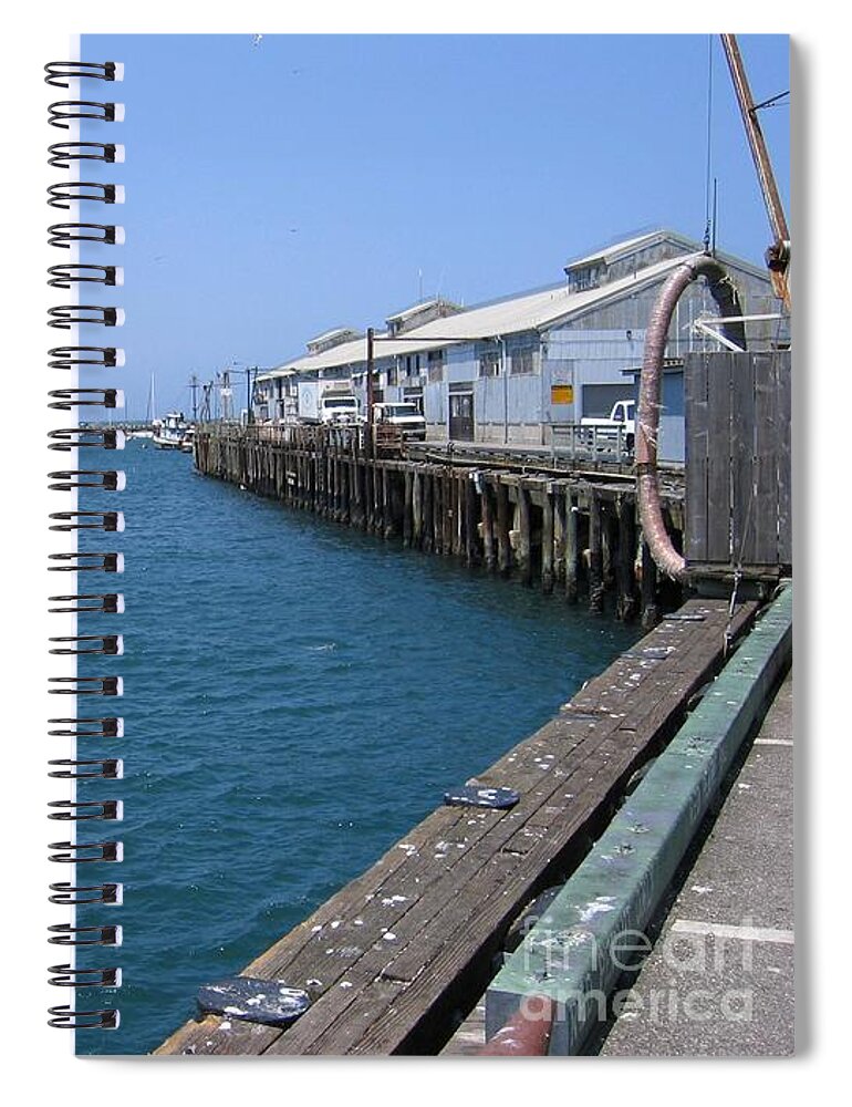 Monterey Spiral Notebook featuring the photograph Monterey Municipal Wharf by James B Toy