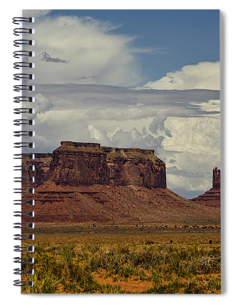Monument Valley Spiral Notebook featuring the photograph Monumental Clouds by Saija Lehtonen