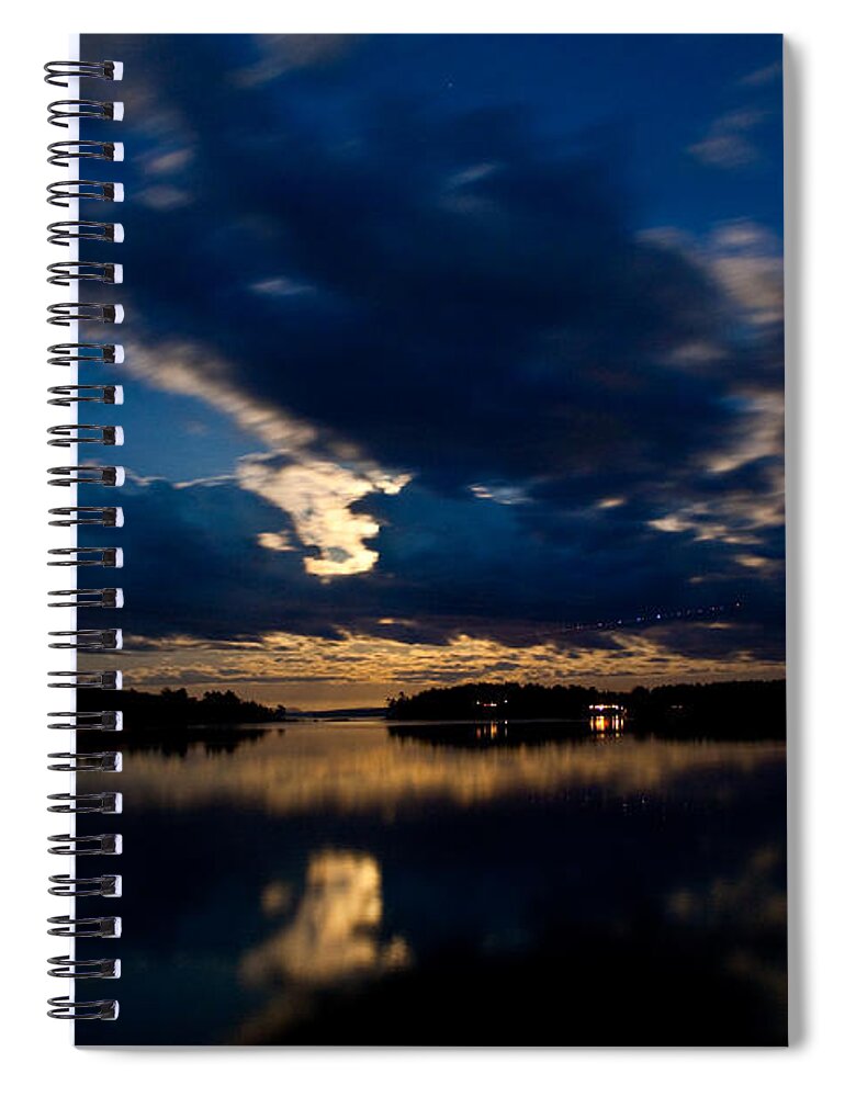 Landscape Spiral Notebook featuring the photograph Moon Glow by Greg DeBeck