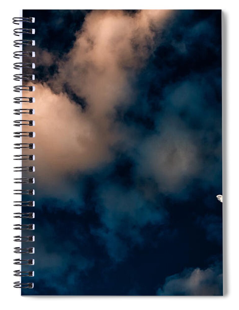 Hawaii Spiral Notebook featuring the photograph Moon Over Maui  by Lars Lentz