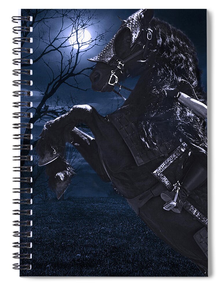 Moonlit Warrior Spiral Notebook featuring the photograph Moonlit Warrior by Wes and Dotty Weber
