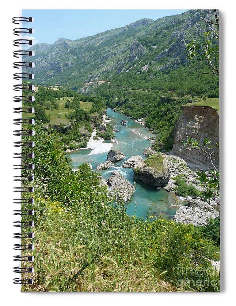 Montenegro Spiral Notebook featuring the photograph Moraca River - Montenegro by Phil Banks