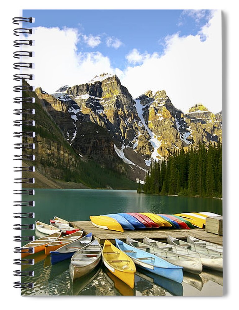 Moraine Lake Spiral Notebook featuring the photograph Moraine Lake by Teresa Zieba