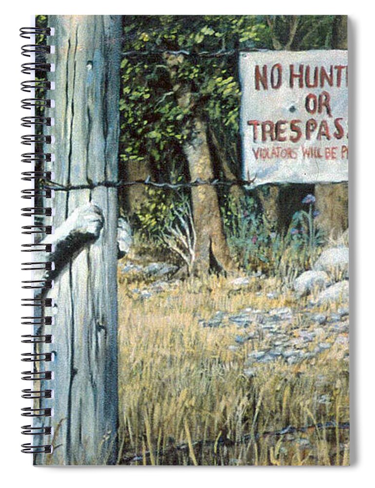 Nature Spiral Notebook featuring the painting More Civil Disobedience by Donna Tucker