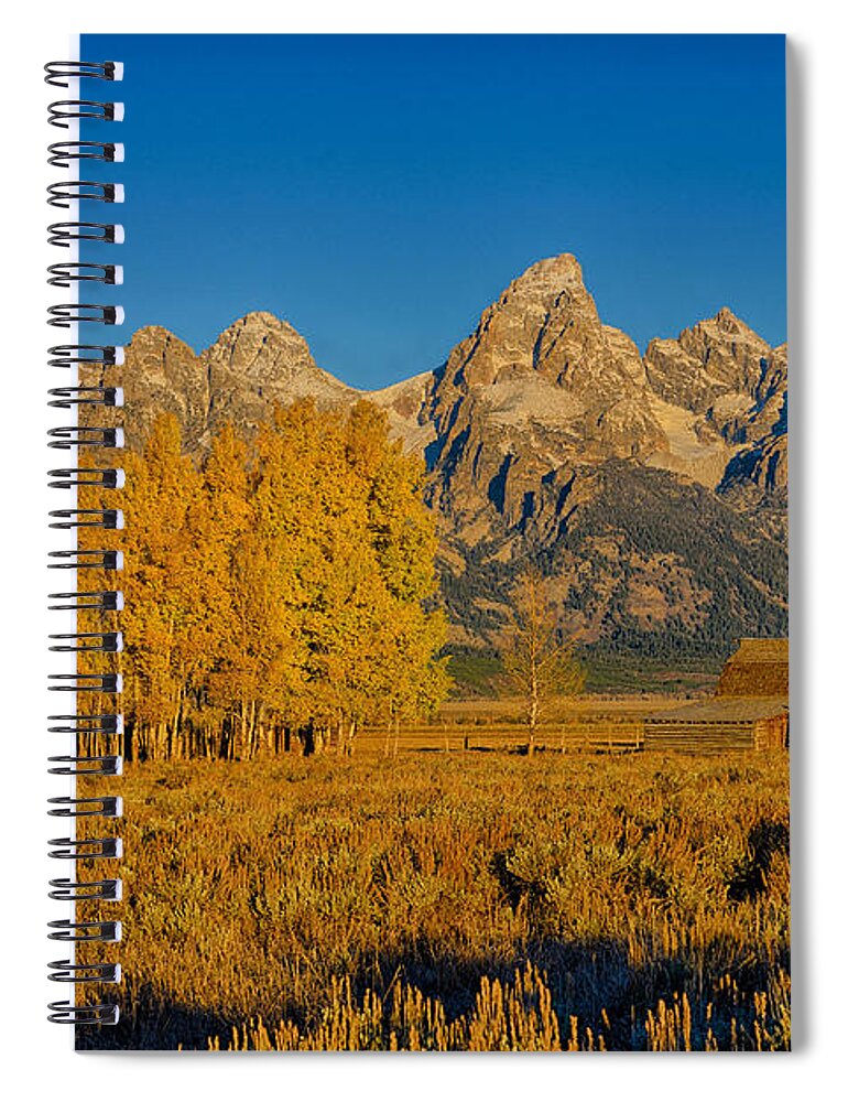 Mormon Row Spiral Notebook featuring the photograph Mormon Row Morning by Greg Norrell