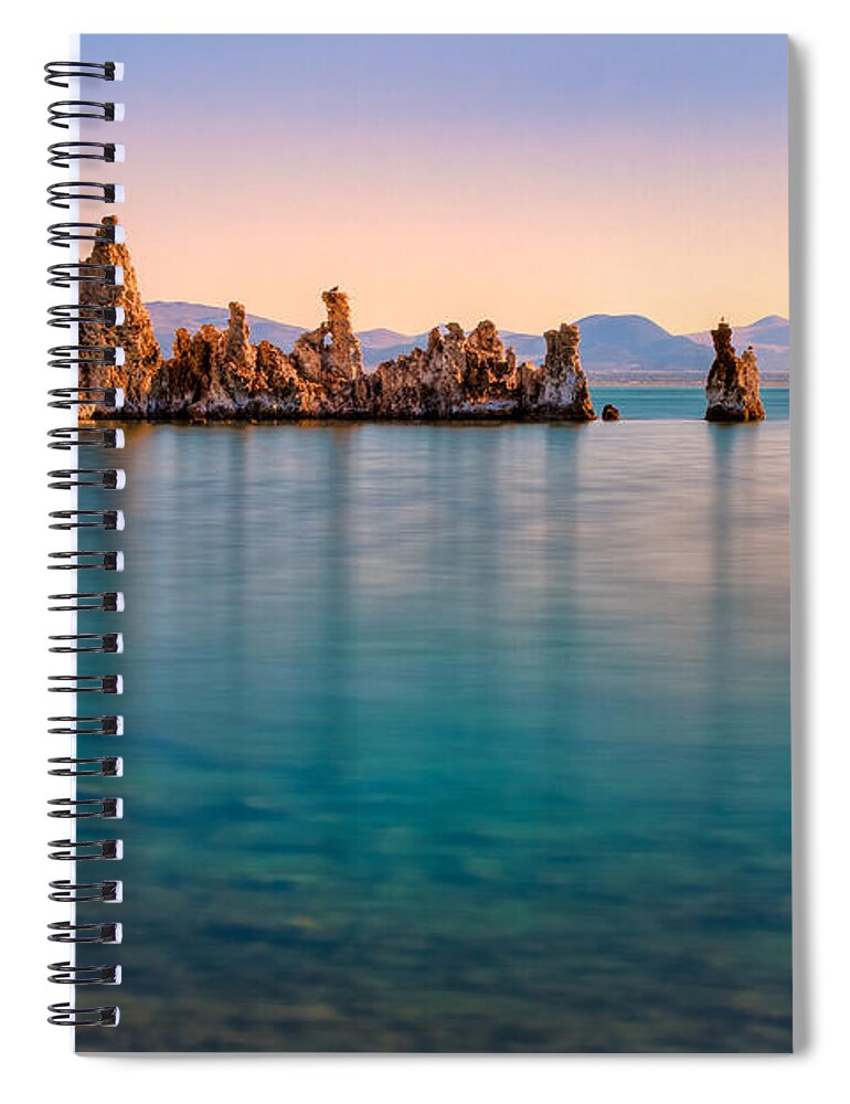 Mono Lake Spiral Notebook featuring the photograph Morning Blue by Anthony Michael Bonafede