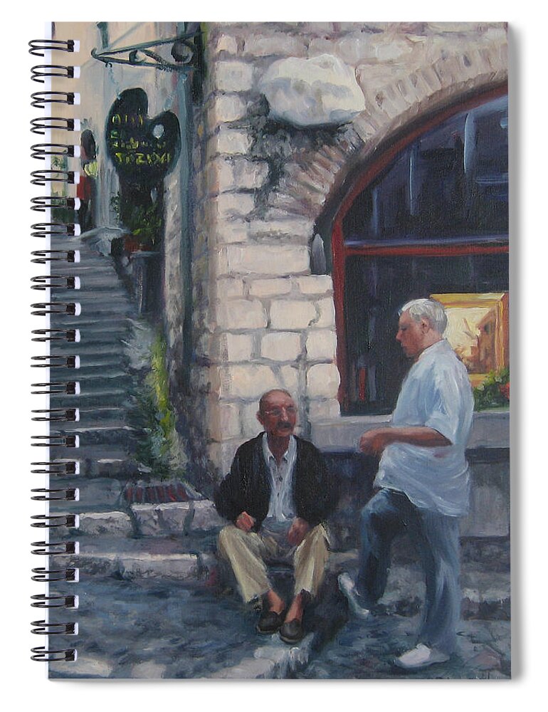 Figurative Spiral Notebook featuring the painting Morning Break by Connie Schaertl