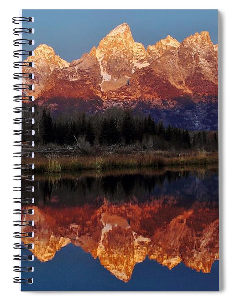Grand Tetons Spiral Notebook featuring the photograph Morning Glory by Benjamin Yeager