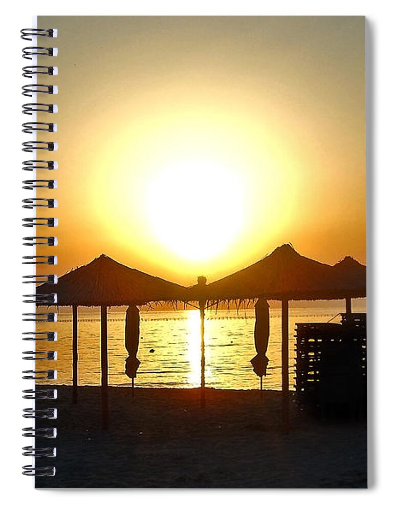 Morning Spiral Notebook featuring the photograph Morning In Greece by Nina Ficur Feenan