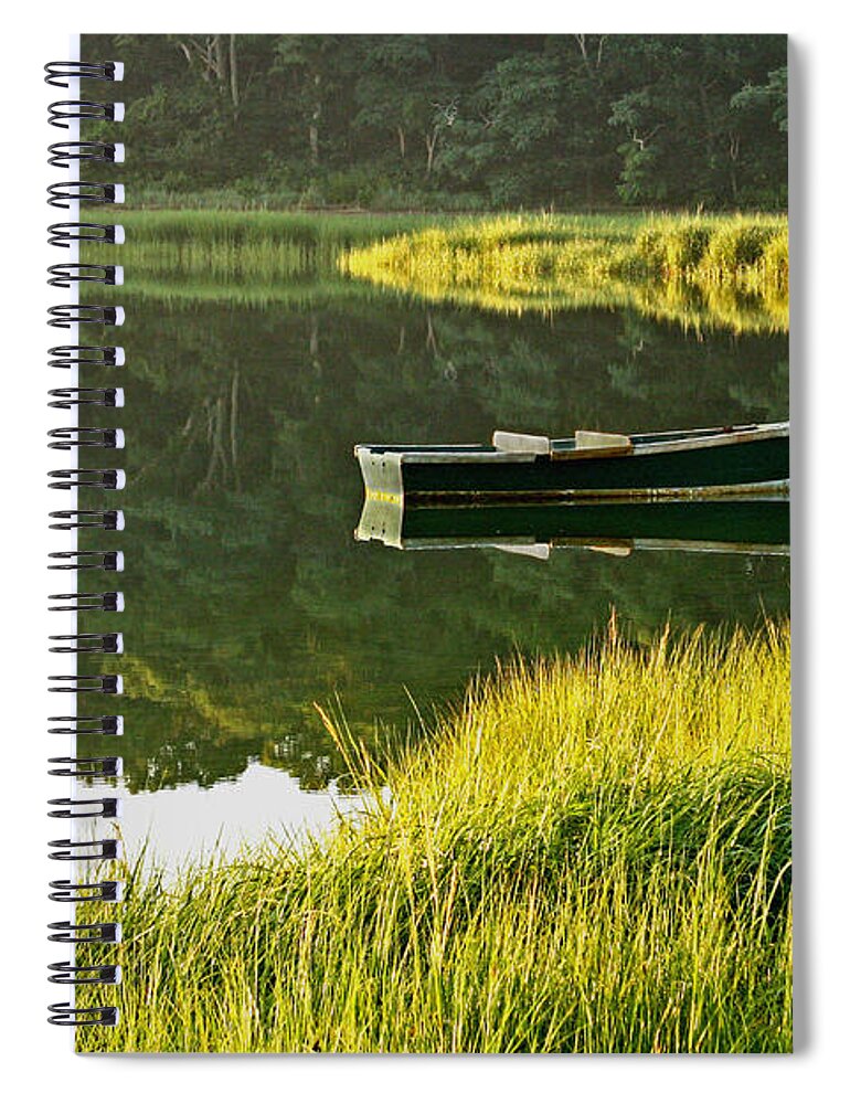 Reflection Spiral Notebook featuring the photograph Morning Serenity by Jayne Carney