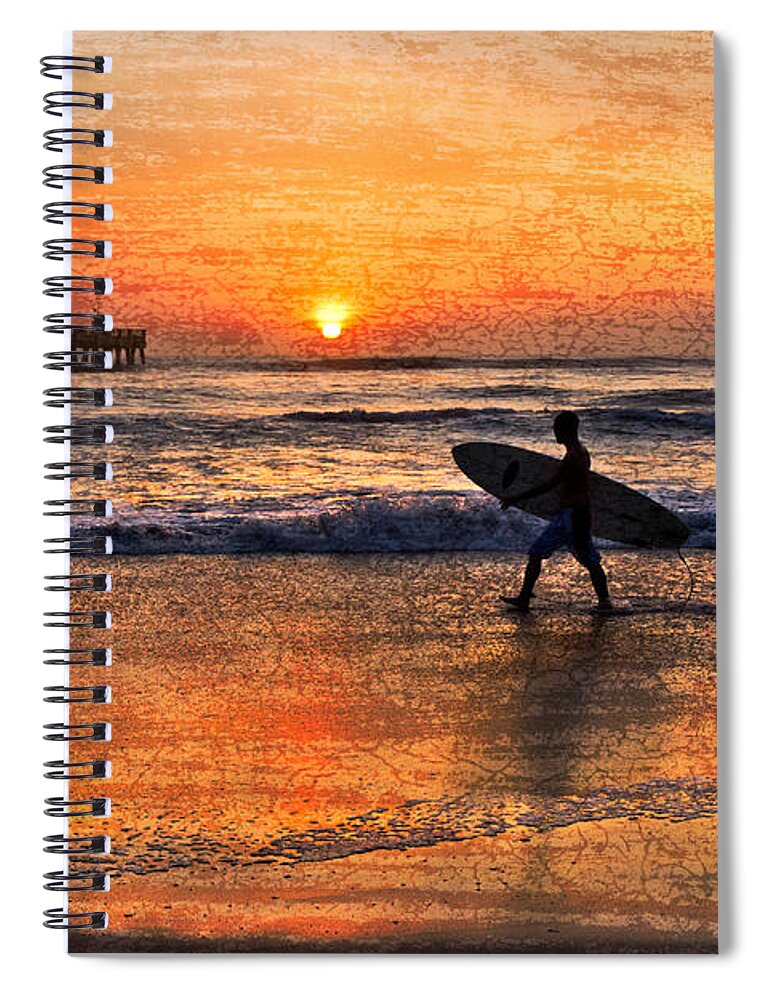 Benny's Spiral Notebook featuring the photograph Morning Surf by Debra and Dave Vanderlaan