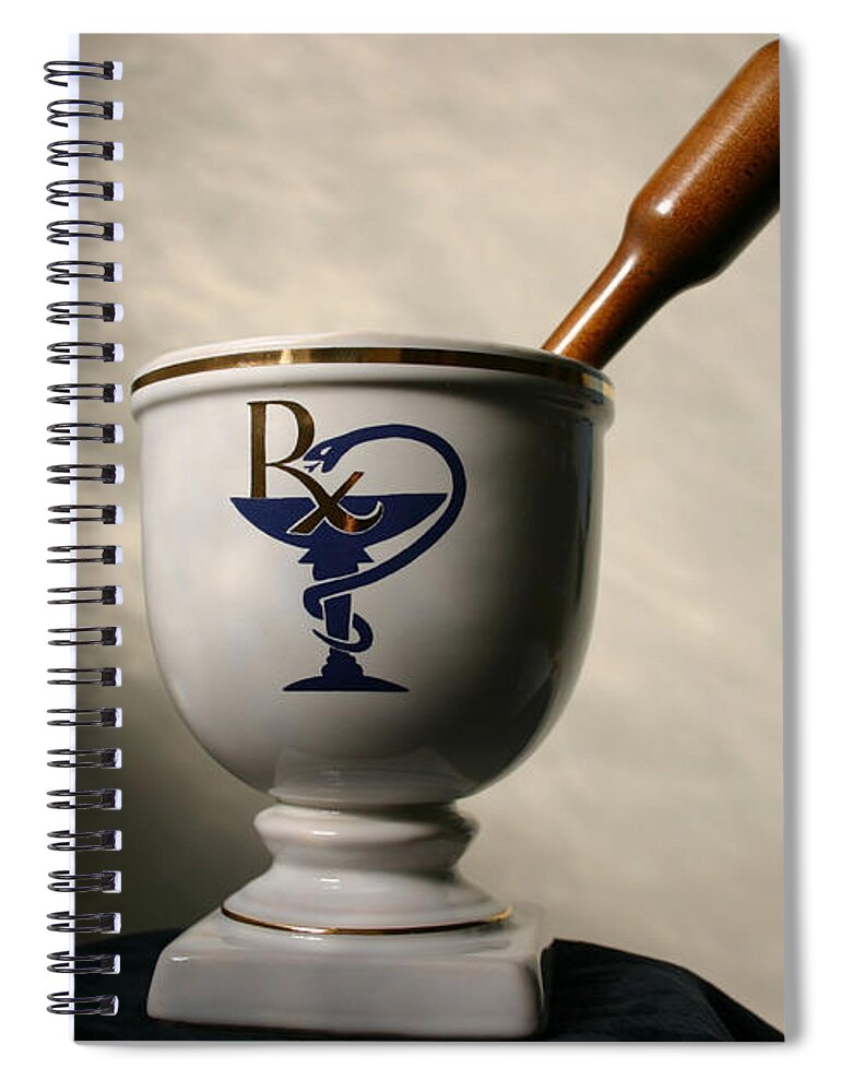 Mortar And Pestle Spiral Notebook featuring the photograph Mortar and Pestle Two by Kristin Elmquist