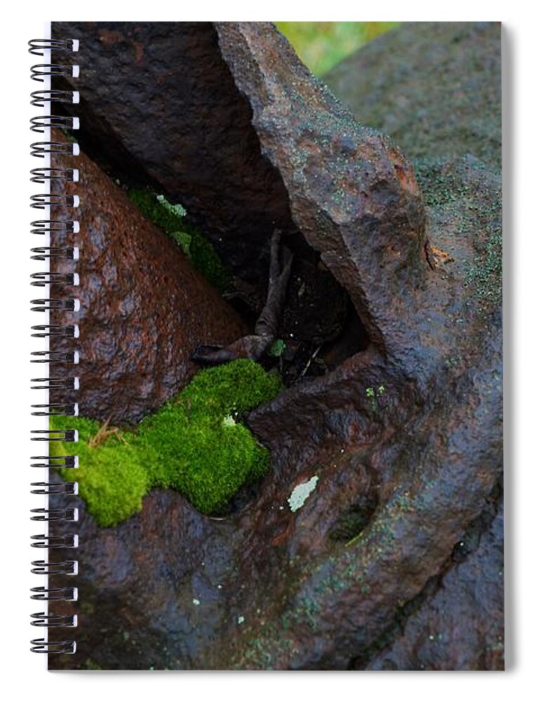 Matt Matekovic Spiral Notebook featuring the photograph Moss Covered Turbine by Photographic Arts And Design Studio