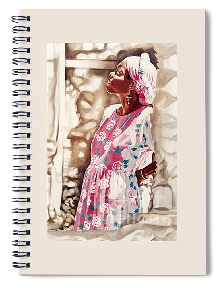 African American Art Spiral Notebook featuring the painting Mother Africa by Sonya Walker