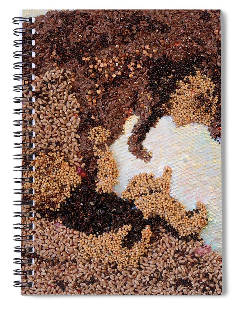 Mother And Child Spiral Notebook featuring the mixed media Mother Earth III by Naomi Gerrard