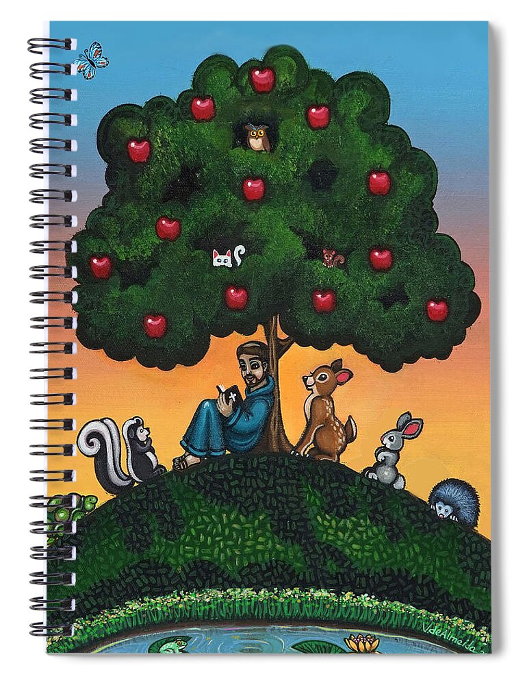 St. Francis Spiral Notebook featuring the painting Mother Natures Son II by Victoria De Almeida