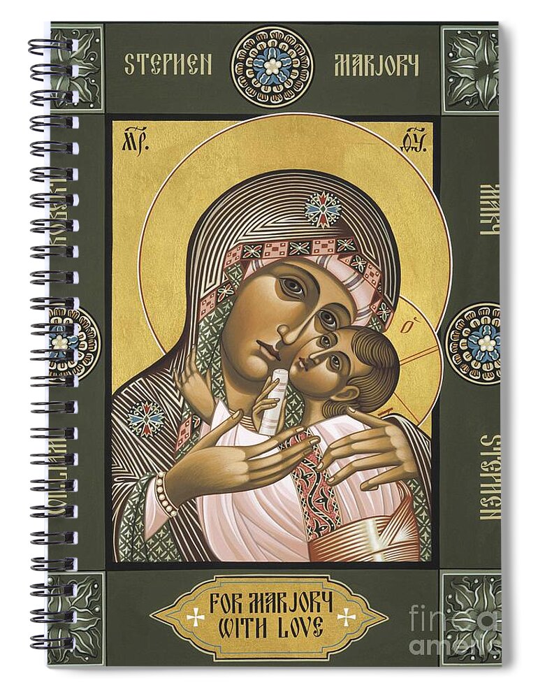Mother Of God Spiral Notebook featuring the painting Mother of Fairest Love 053 by William Hart McNichols