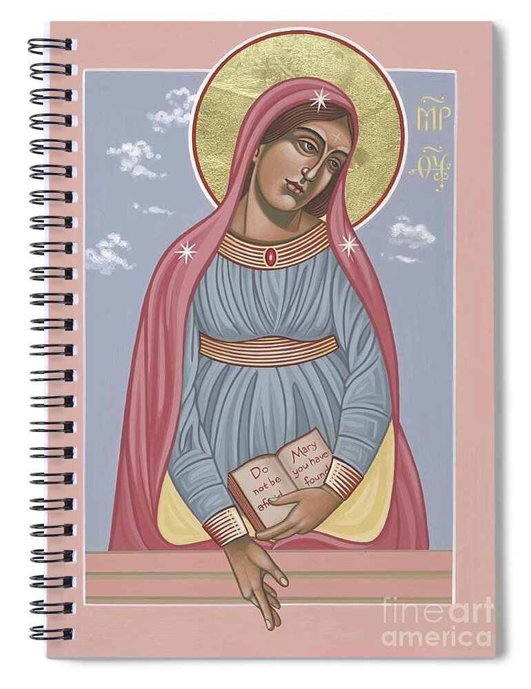 Mother Of God Spiral Notebook featuring the painting Mother of Holy Hope 263 by William Hart McNichols