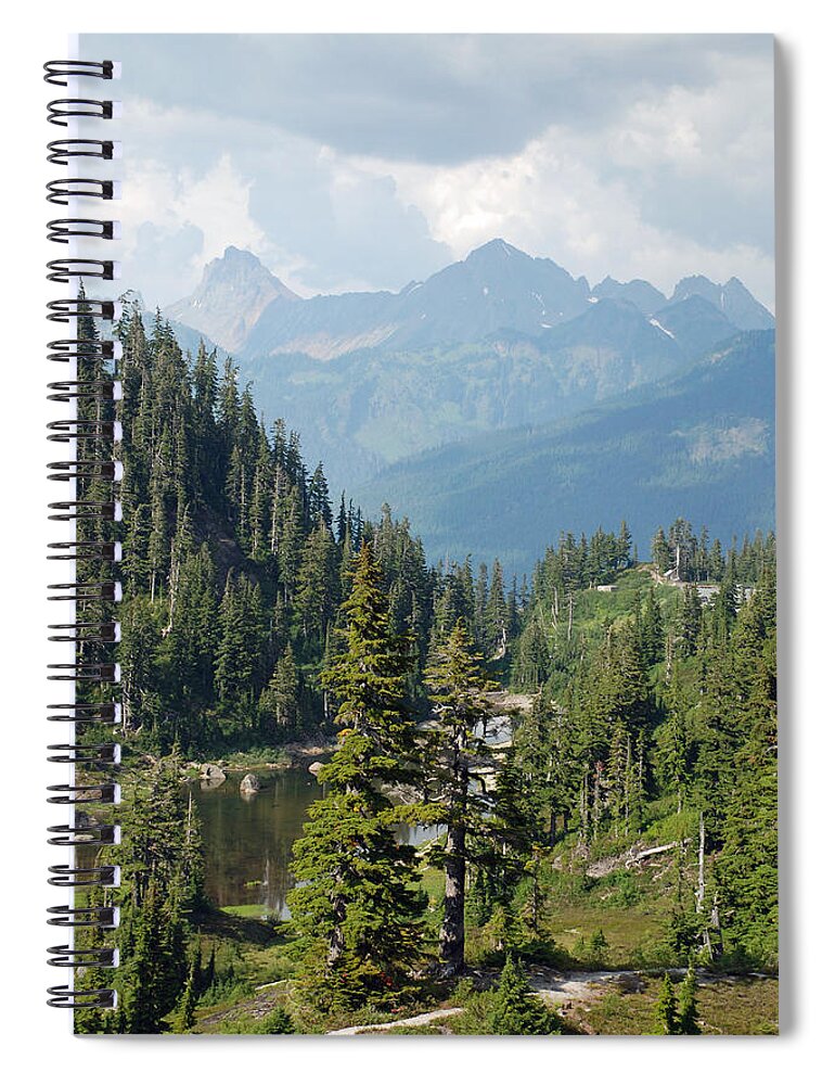 Evergreen Spiral Notebook featuring the photograph Mount Baker Area Washington by Carol Eliassen