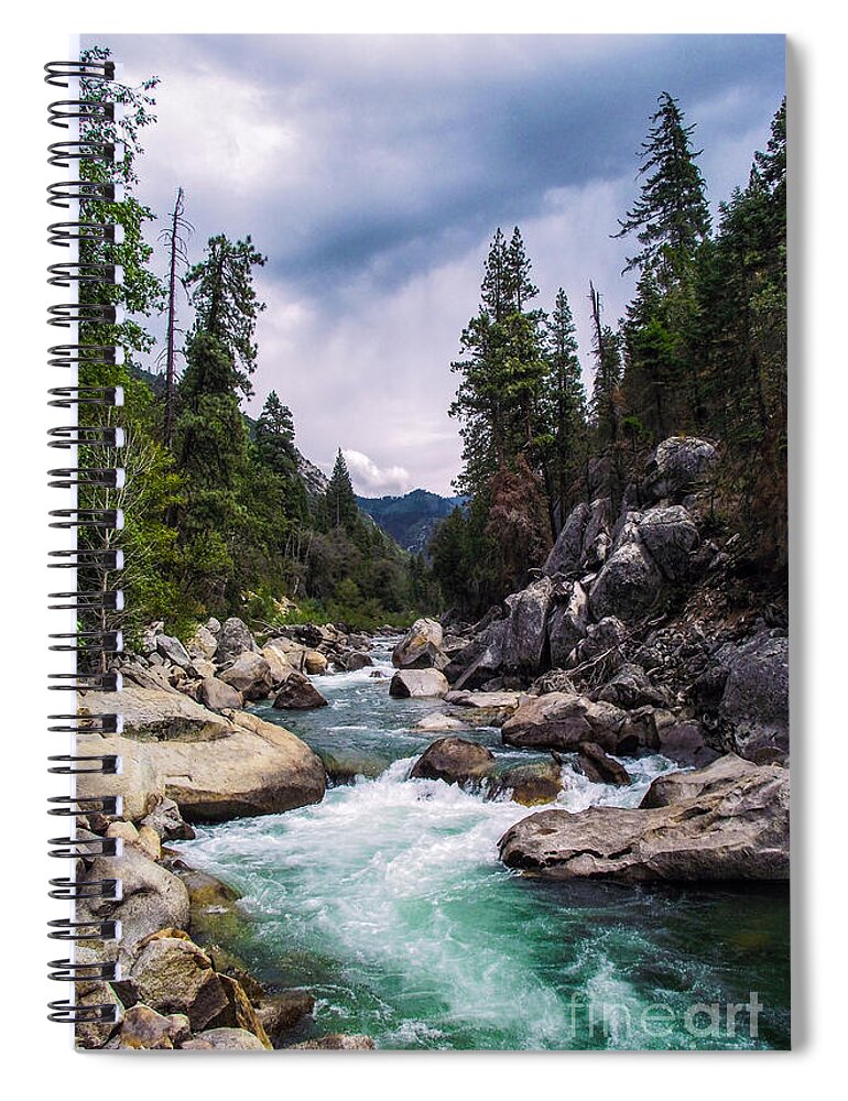 Tranquil Mountain Emerald River Spiral Notebook featuring the photograph Mountain Emerald River Photography Print by Jerry Cowart