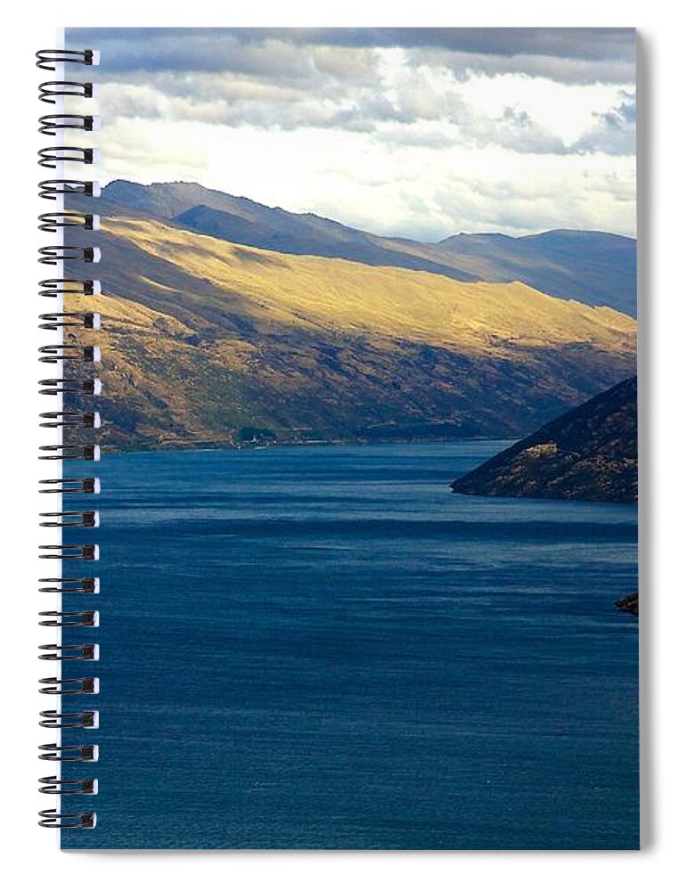 New Spiral Notebook featuring the photograph Mountains Meet Lake #2 by Stuart Litoff