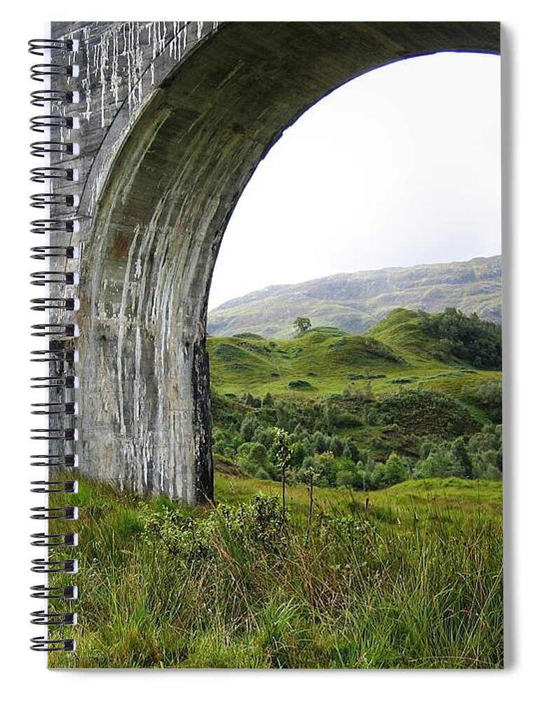 Scottish Highlands Spiral Notebook featuring the photograph Mountains Through The Viaduct by Denise Railey